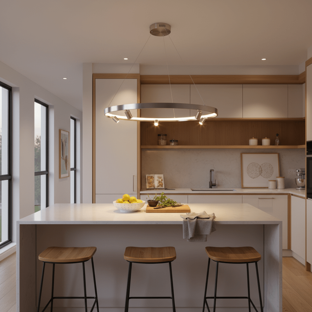Niche Satin Nickel LED Pendant & Spot Light