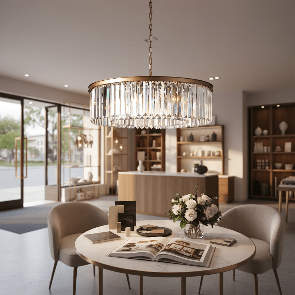 Westerford Gold & Crystal Chandelier - additional product image