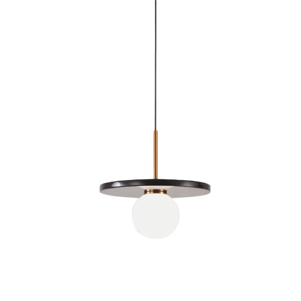 Pascal Black Marble & Brass Pendant Light