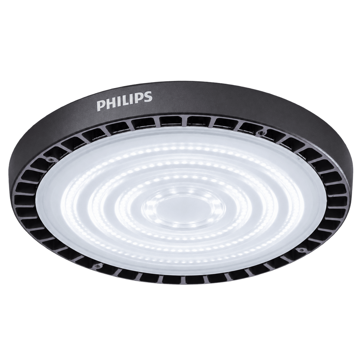 Philips LED High Bay 100W fixture with transparent background
