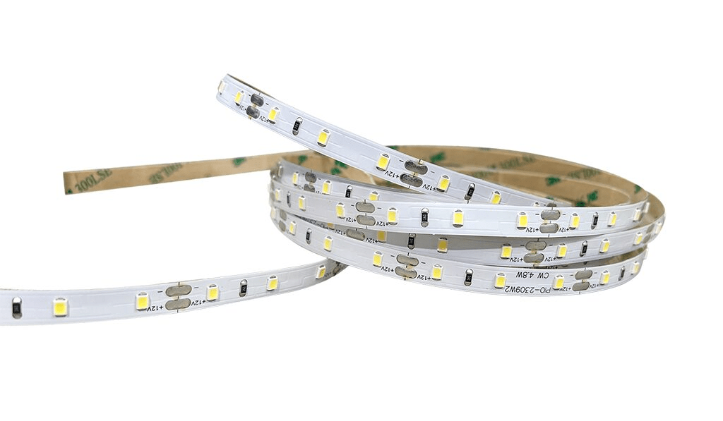 LED strip light on a white background
