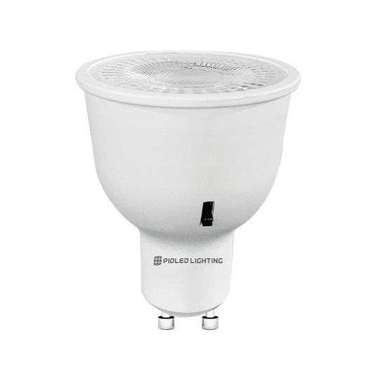 LED light bulb on a white background