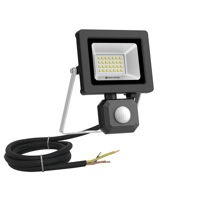 Black 20w LED flood light with sensor