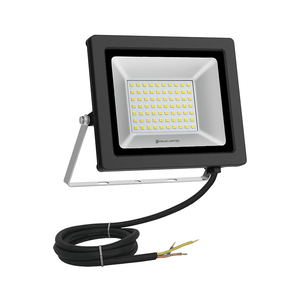 50W Nano Evo Floodlight in blue with die-cast aluminum housing and adjustable bracket.