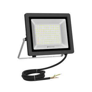 LED flood light with cable on a white background
