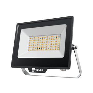 LED flood light with brand logo on a white background