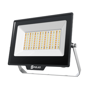 LED flood light with visible brand logo on a white background