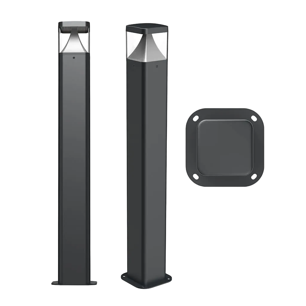 12W Everest IP65 4CCT Surface Mount Bollard - Square