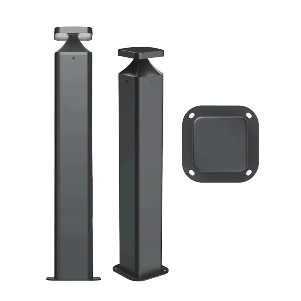12W Fuji IP65 4CCT Surface Mount Bollard - Square