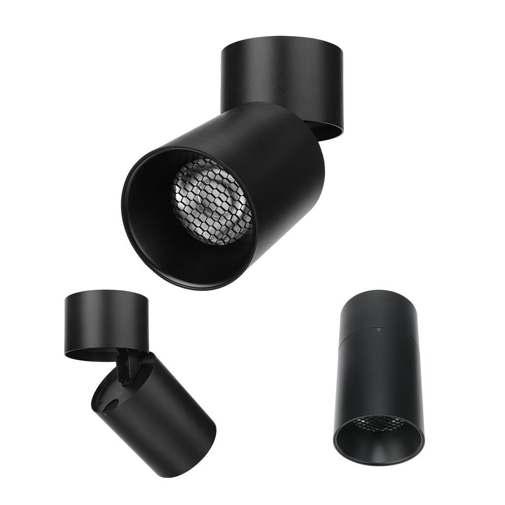 Pakman 35W Tiltable Surface-Mount Round Downlight – CCT