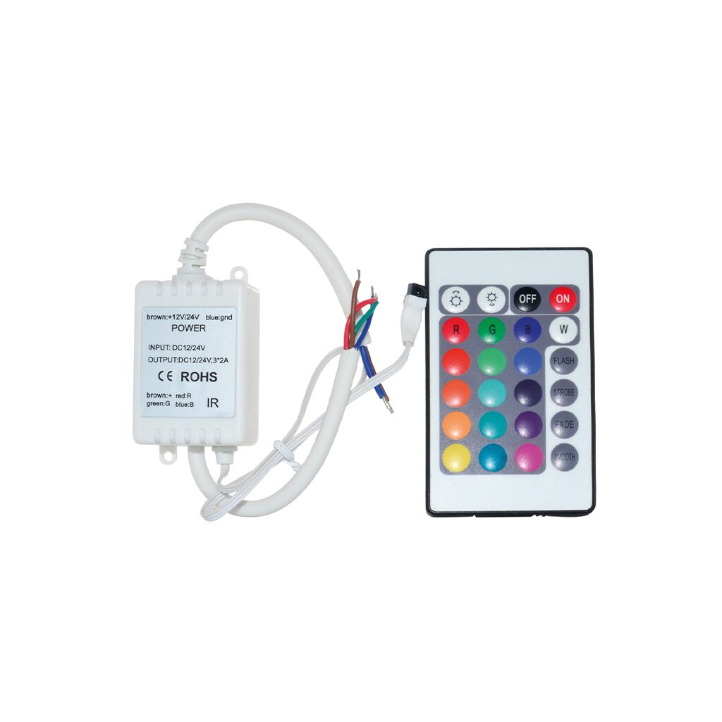 RGB Controller 12V/24V with remote – 5M official source image