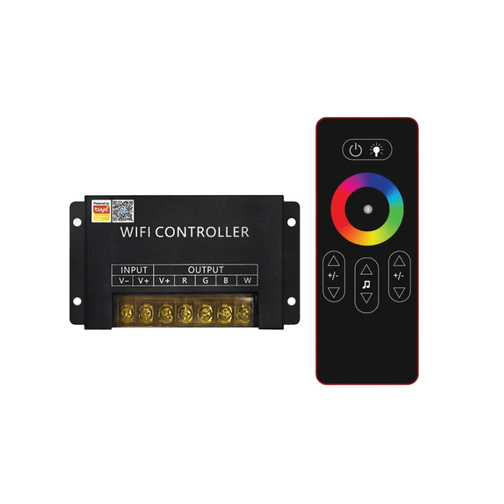 RGBW WiFi Smart Controller with Remote – 12V / 24V