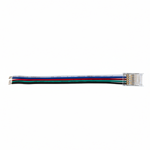 RGB LED strip connector on a white background