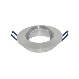 Silver Round Bevelled Tilt GU10 Downlight Fixture