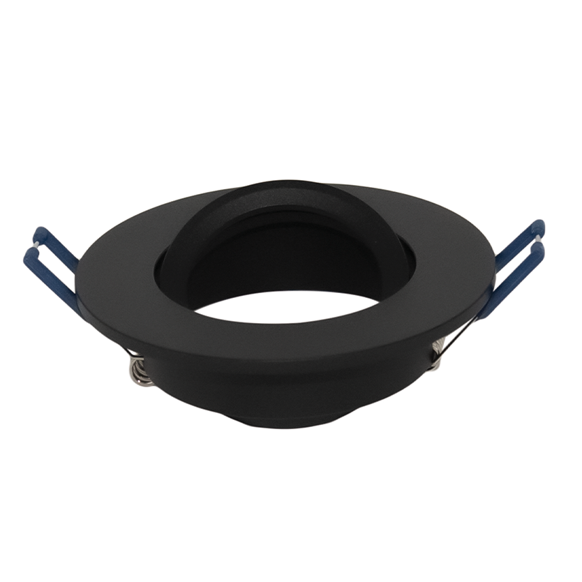 Black CNC aluminium GU10 downlight fixture product image