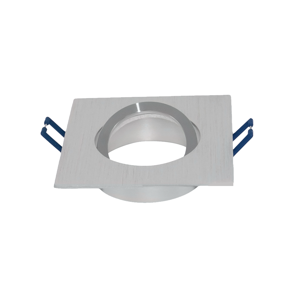 CNC Aluminium Downlight Fixture Square Tilt Fixture Silver- QS5525 official source image