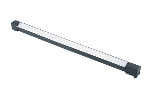 Linear light fixture on a white background