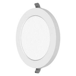 Round recessed ceiling light on a white background