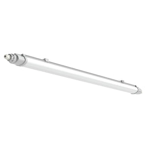 Fluorescent light tube on a white background