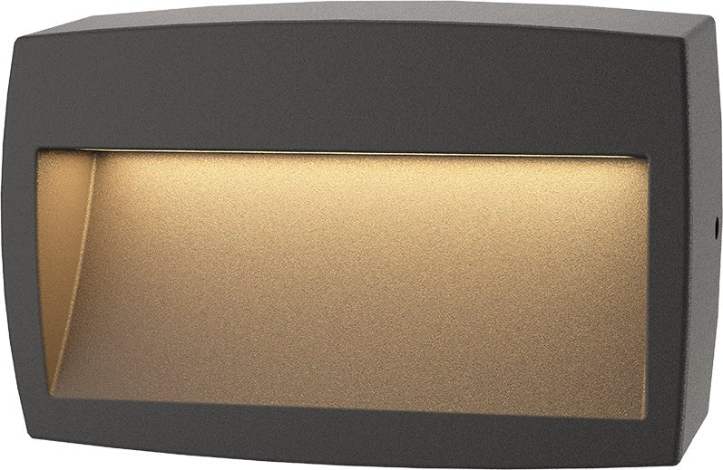 Rectangular LED Surface Mount Step Light - Black