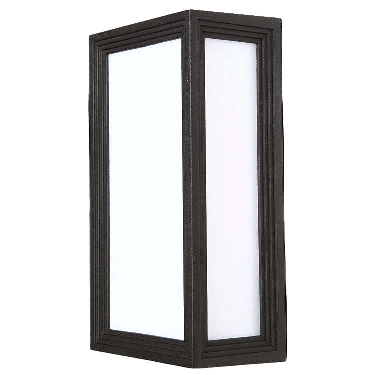 Black-framed window with white panes on a transparent background