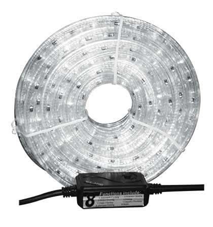 LED Rope Light 3-Wire White 6000K, 230V (50m Roll)