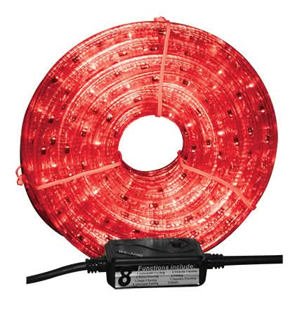 LED Rope Light 3-Wire Red, 230V (50m Roll)