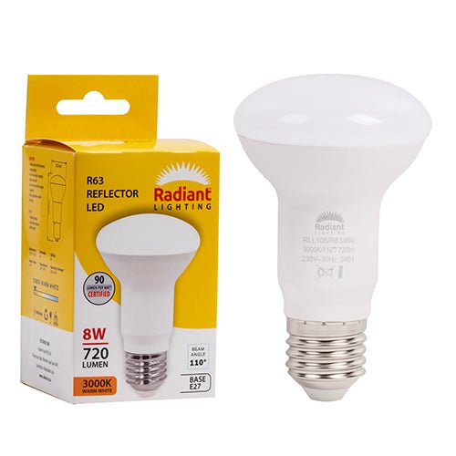 8W R63 Reflector LED Bulb - 3000K Warm White