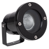 Black outdoor spotlight on a white background
