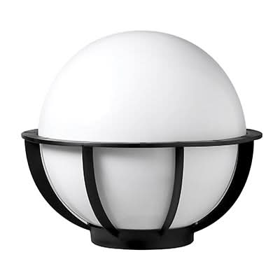 White and Black Outdoor Post Light