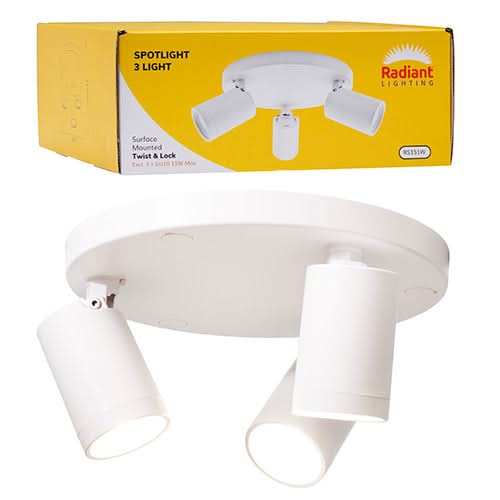3 Light White Plate Spotlight