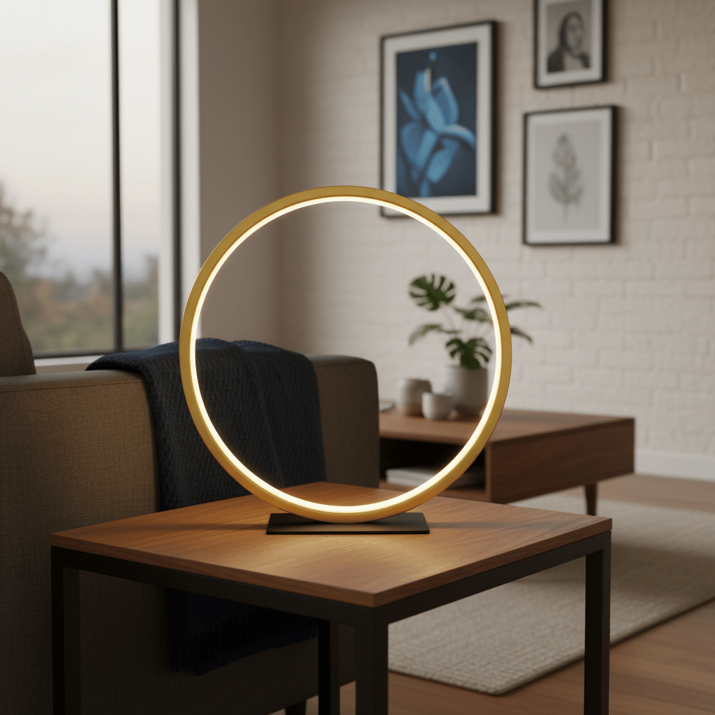 Ring LED Table Lamp - Gold