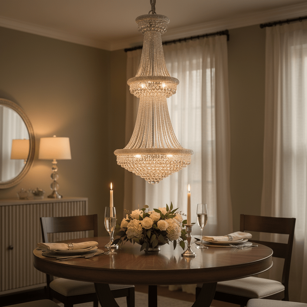 Grand Double Basket K9 Crystal Chandelier - additional product image