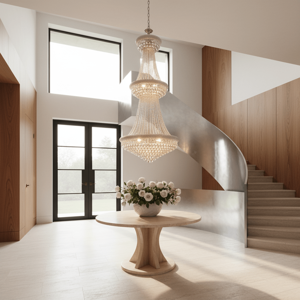 Grand Double Basket K9 Crystal Chandelier - additional product image