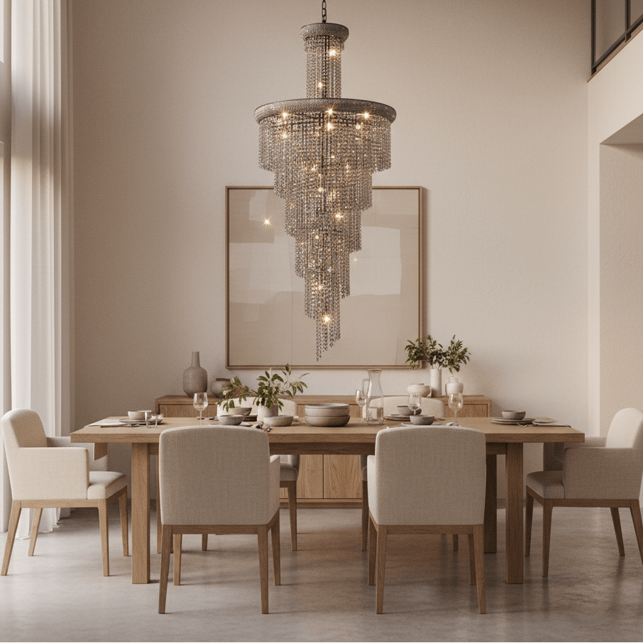 Spiral Crystal Chandelier
