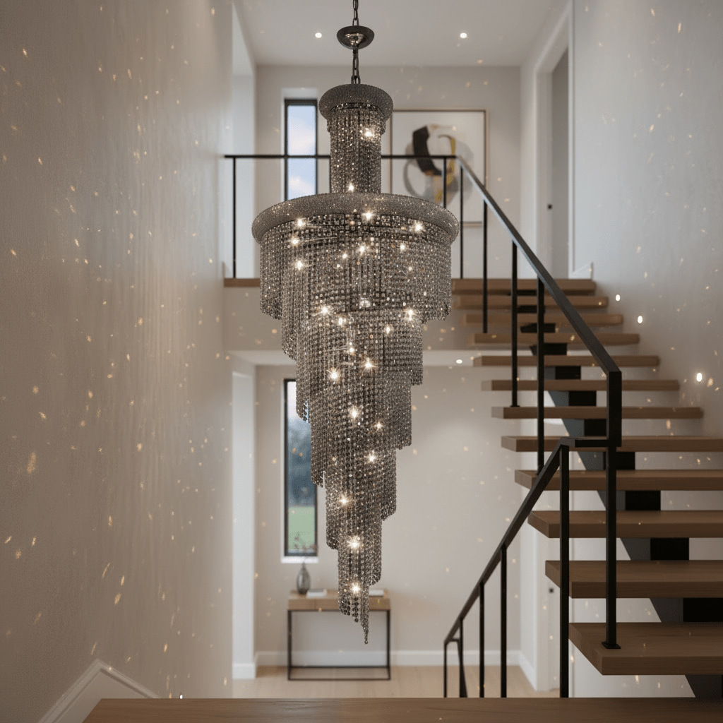Spiral Crystal Chandelier