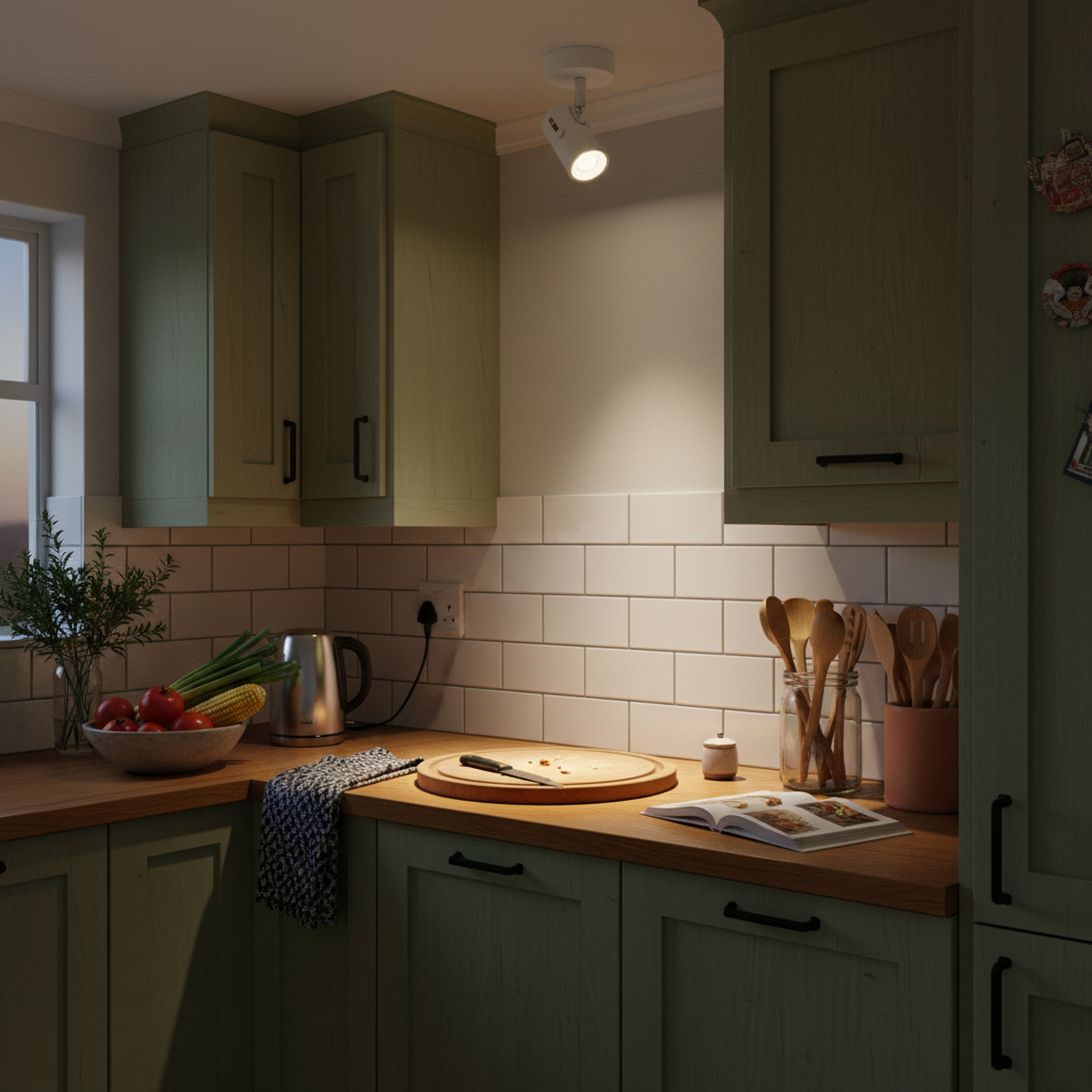 1 Light Matt White Ceiling Spotlight