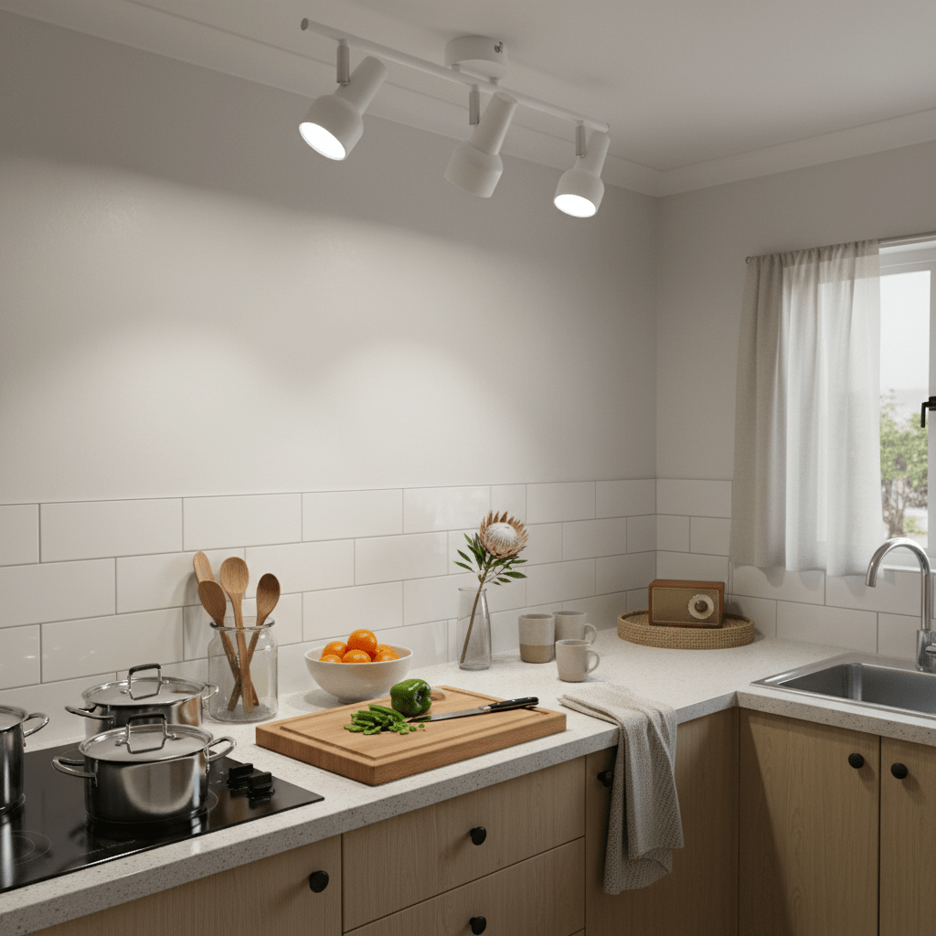 Mandini White 3 Light Ceiling Spotlight
