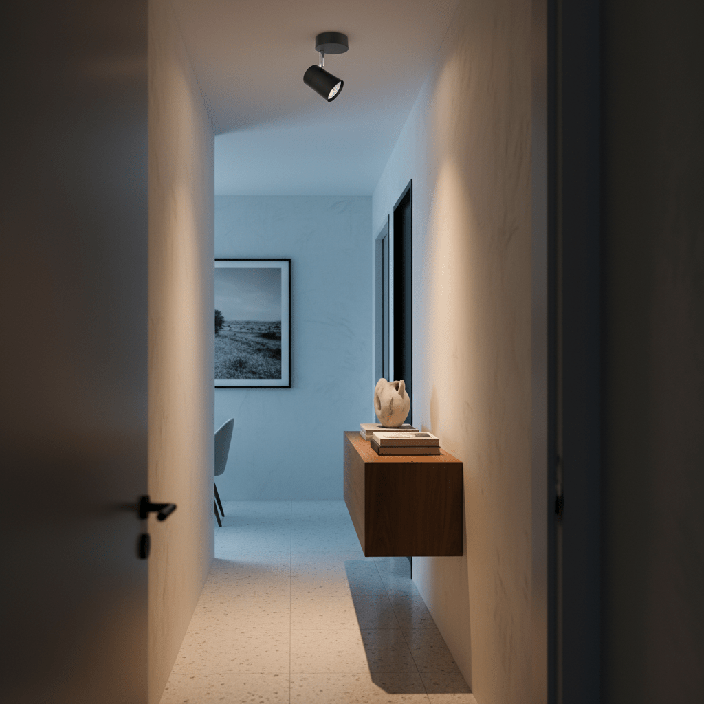 Sezela 1 Light Matt Black Chrome Spotlight