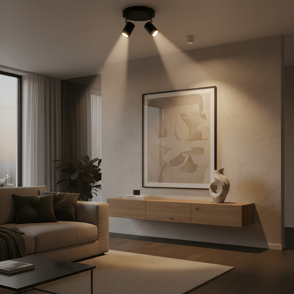 Sezela 2 Light Matt Black Spotlight