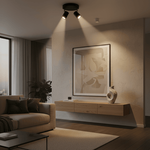 Sezela 2 Light Matt Black Spotlight