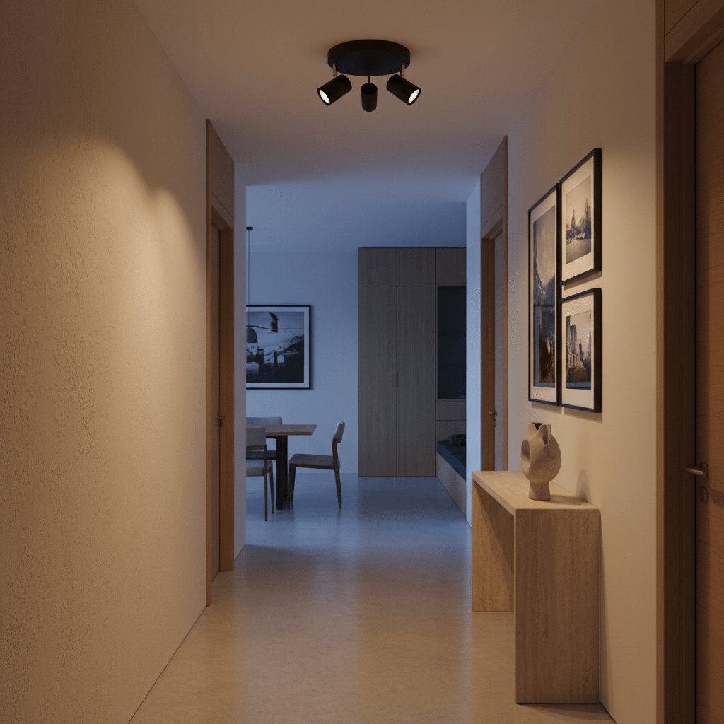 Sezela 3 Light Matt Black Spotlight