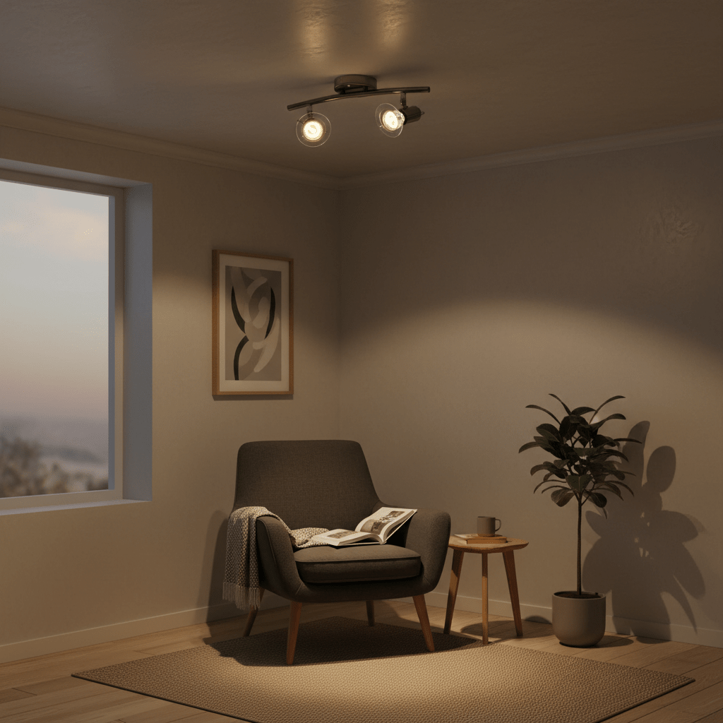 Gun Metal 2 Light Spotlight - R50