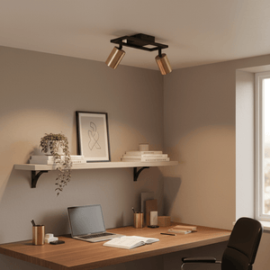 Sammi Black & Brass Spotlight - 2 Light