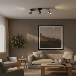 Sammi Black & Brass Spotlight - 3 Light