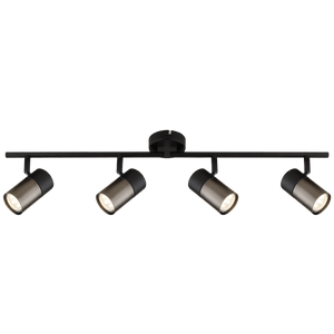 Black 4-Light GU10 Spotlight with Moveable Arms product image