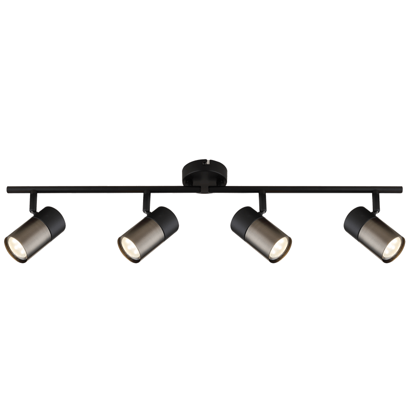Black 4-Light GU10 Spotlight with Moveable Arms product image