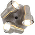 Satin Chrome Indoor Spotlight - 3 Light Round