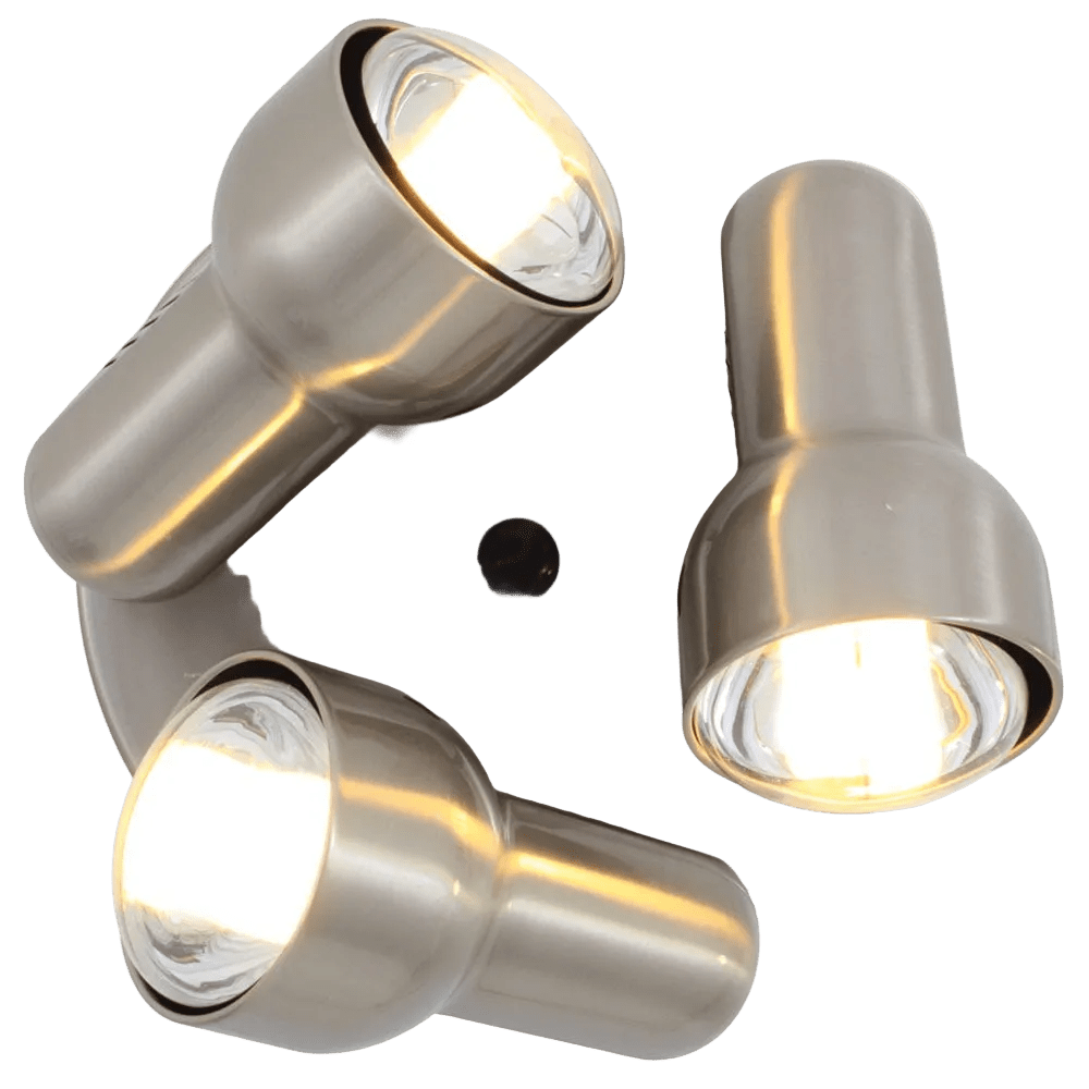 Satin Chrome Indoor Spotlight - 3 Light Round