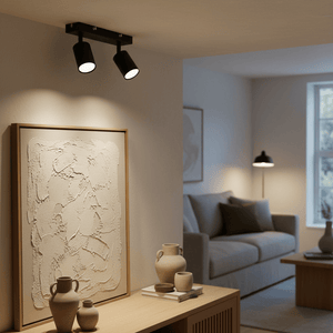 Urban Double Ceiling Spotlight - Black